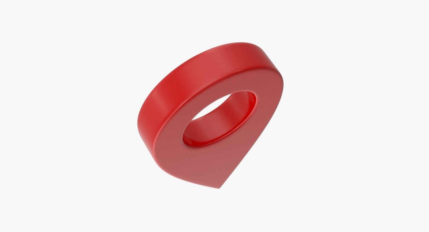 Map Pointer Low-poly 3D model_5