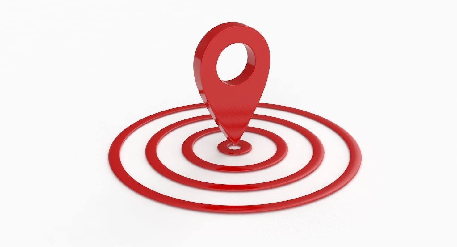 Map Pointer Low-poly 3D model_8