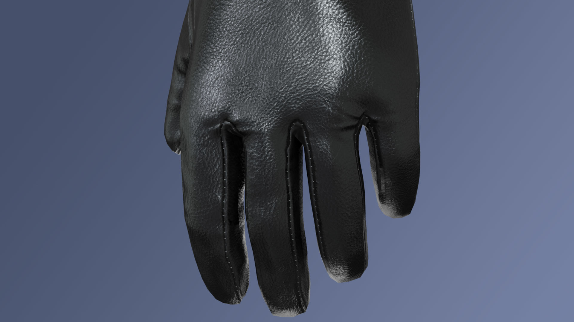 Glove Leather Low-poly 3D model_8