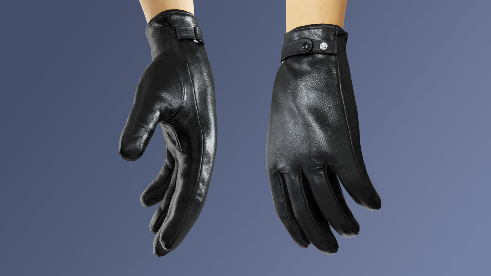 Glove Leather Low-poly 3D model_6