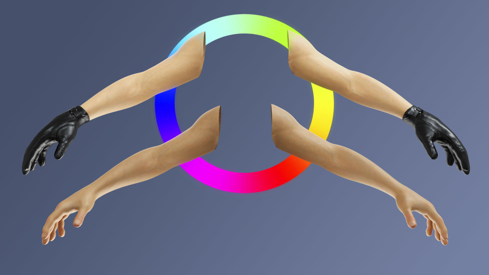 Glove Leather Low-poly 3D model_2