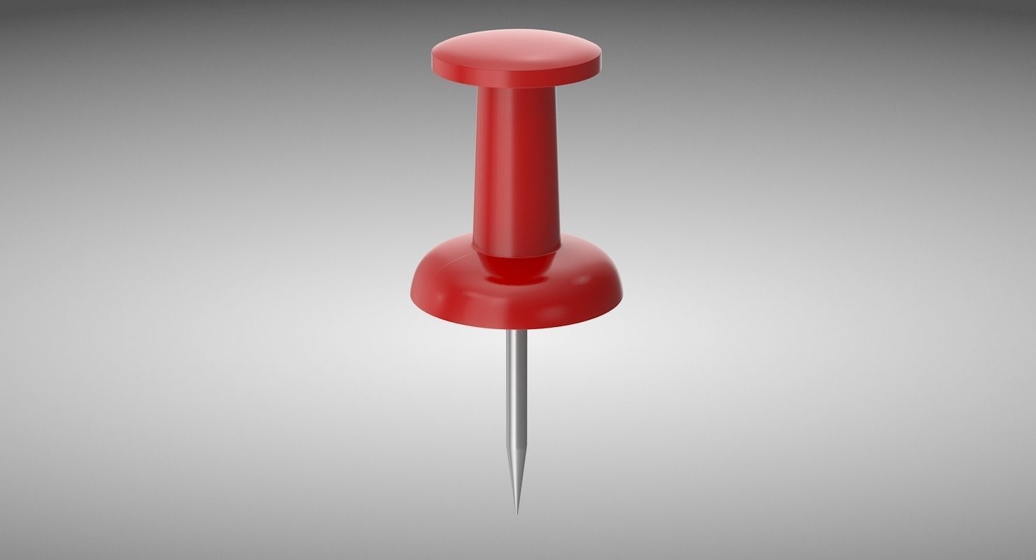 Push Pin Low-poly 3D model_2