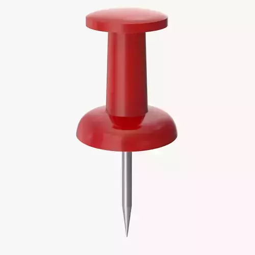 Push Pin Low-poly 3D model