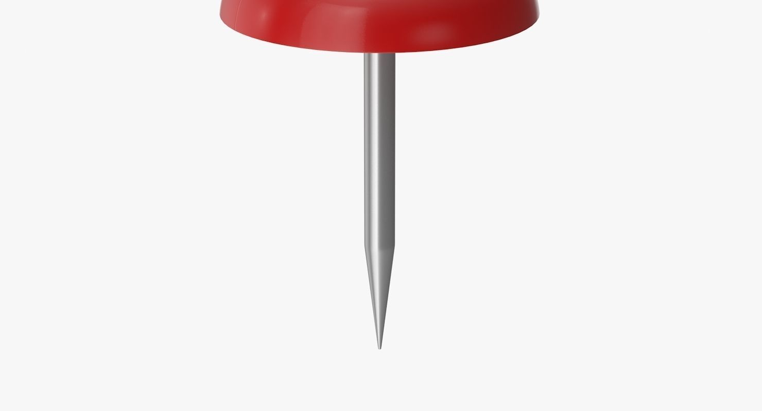 Push Pin Low-poly 3D model_5