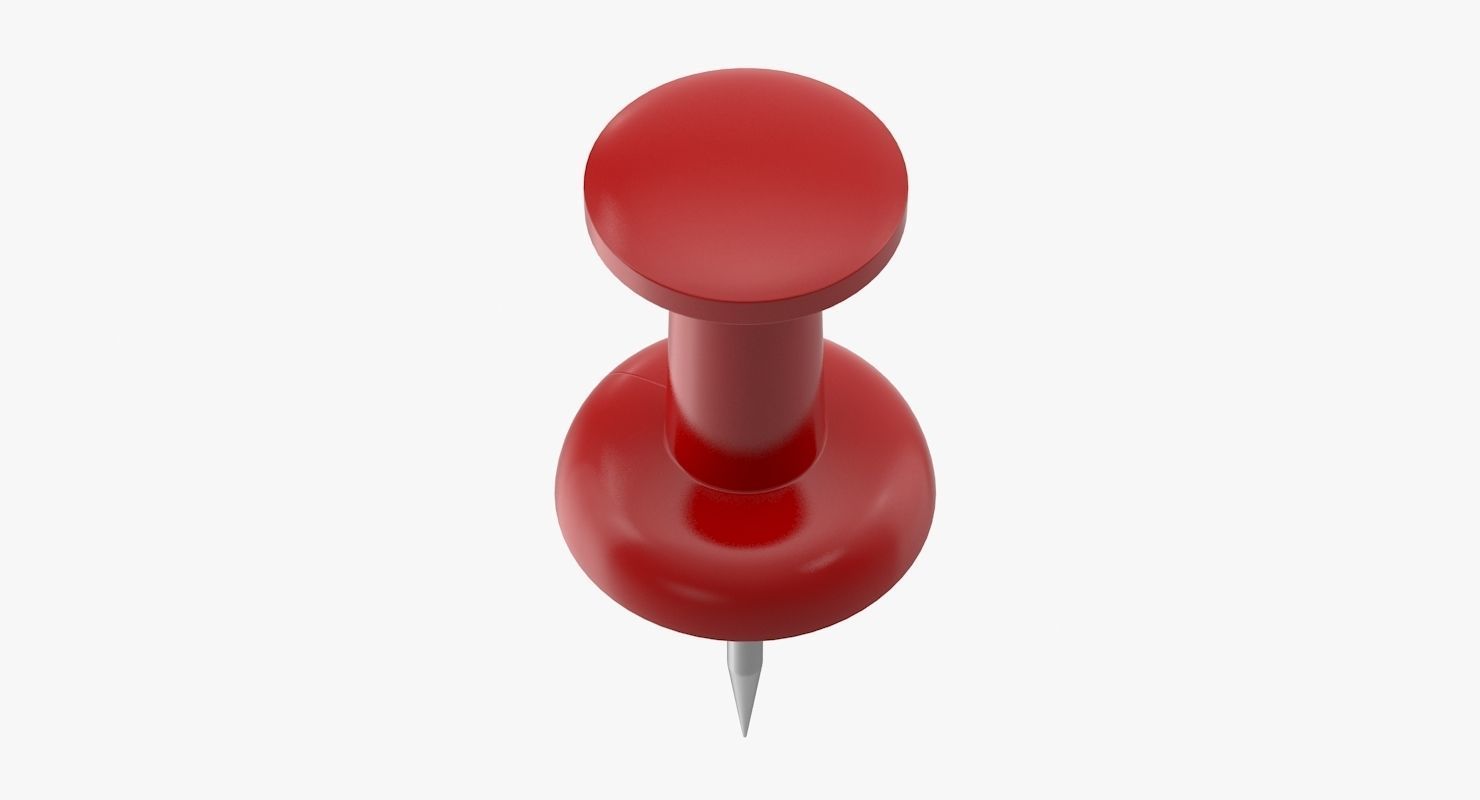Push Pin Low-poly 3D model_3