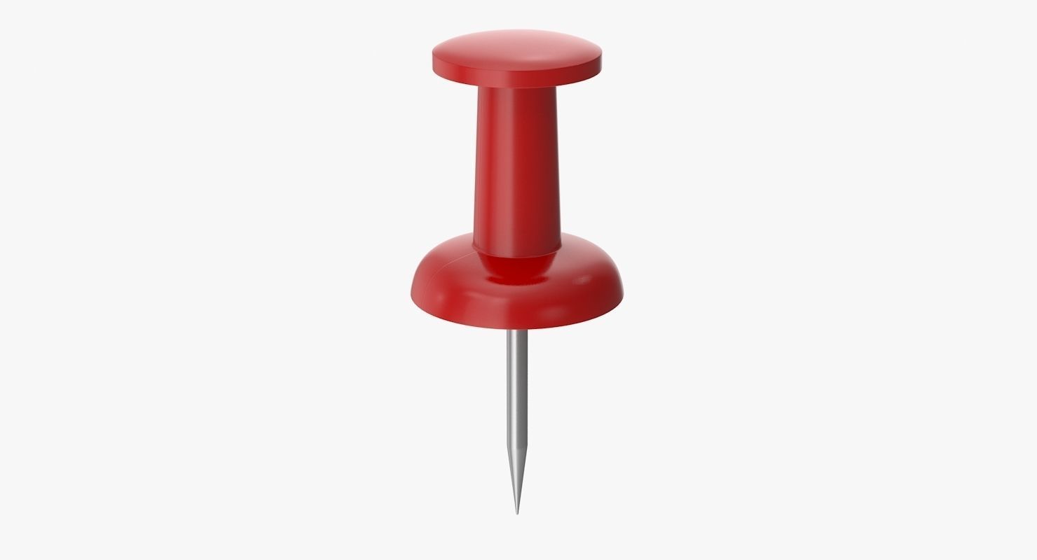 Push Pin Low-poly 3D model_1
