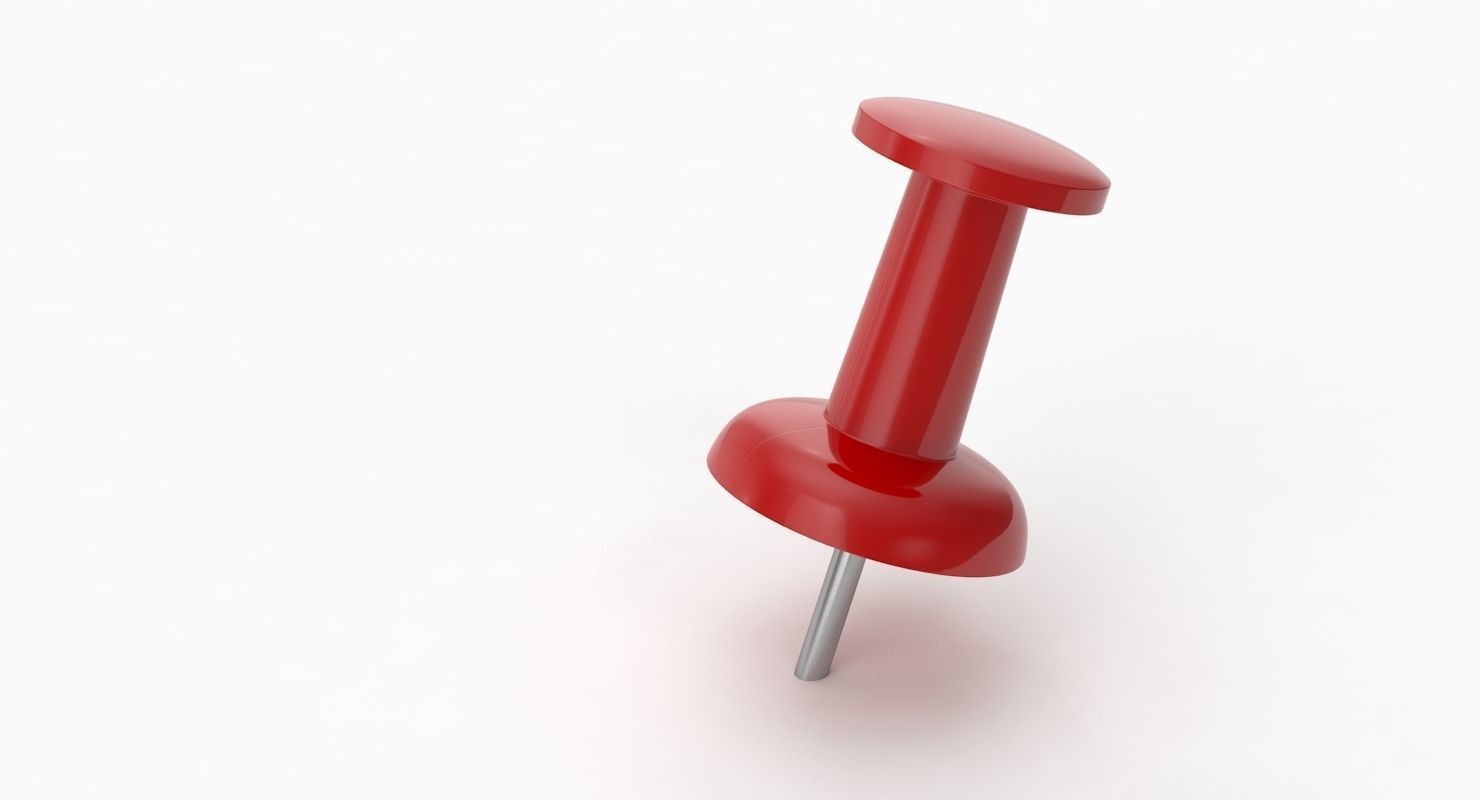 Push Pin Low-poly 3D model_7