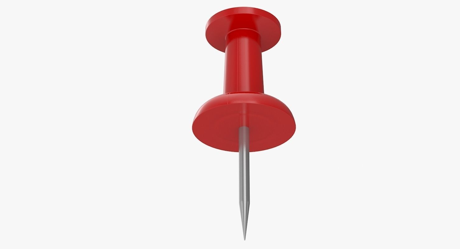 Push Pin Low-poly 3D model_4