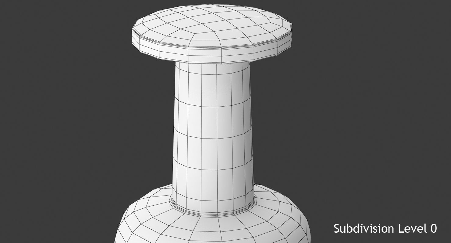 Push Pin Low-poly 3D model_11