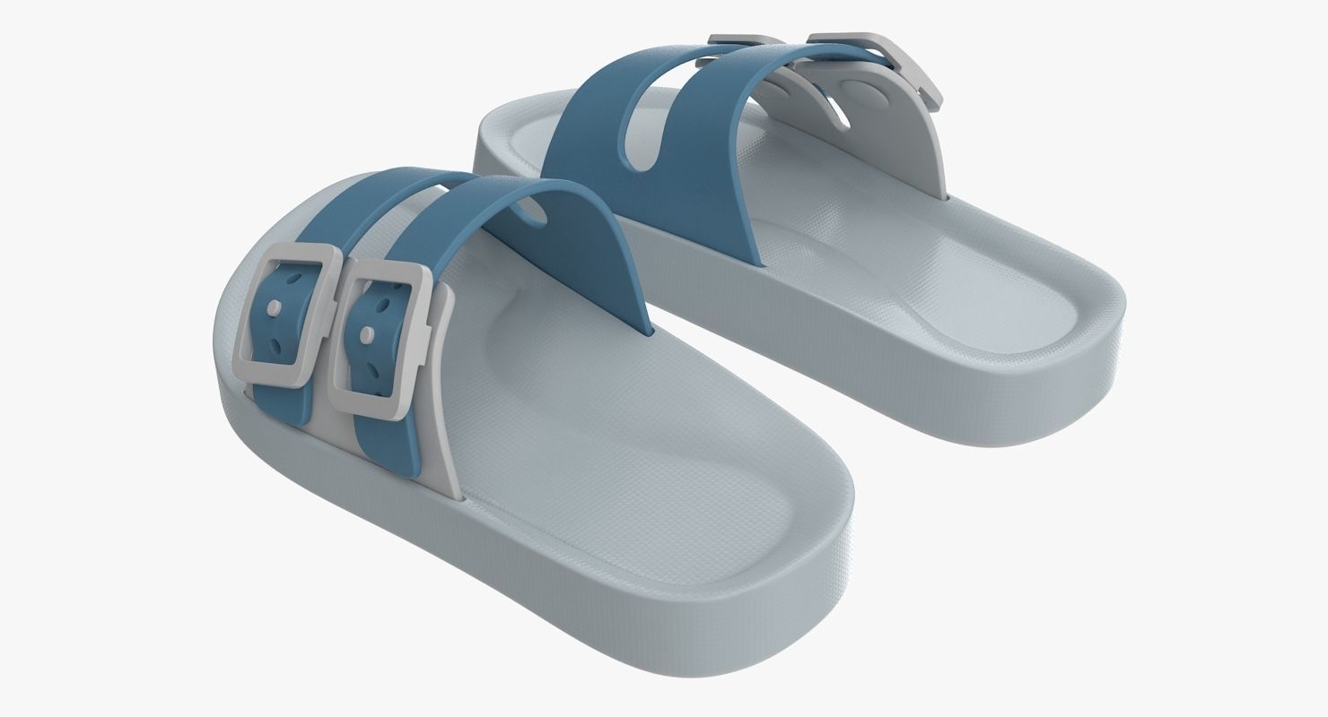 Children Sandals Low-poly 3D model_4