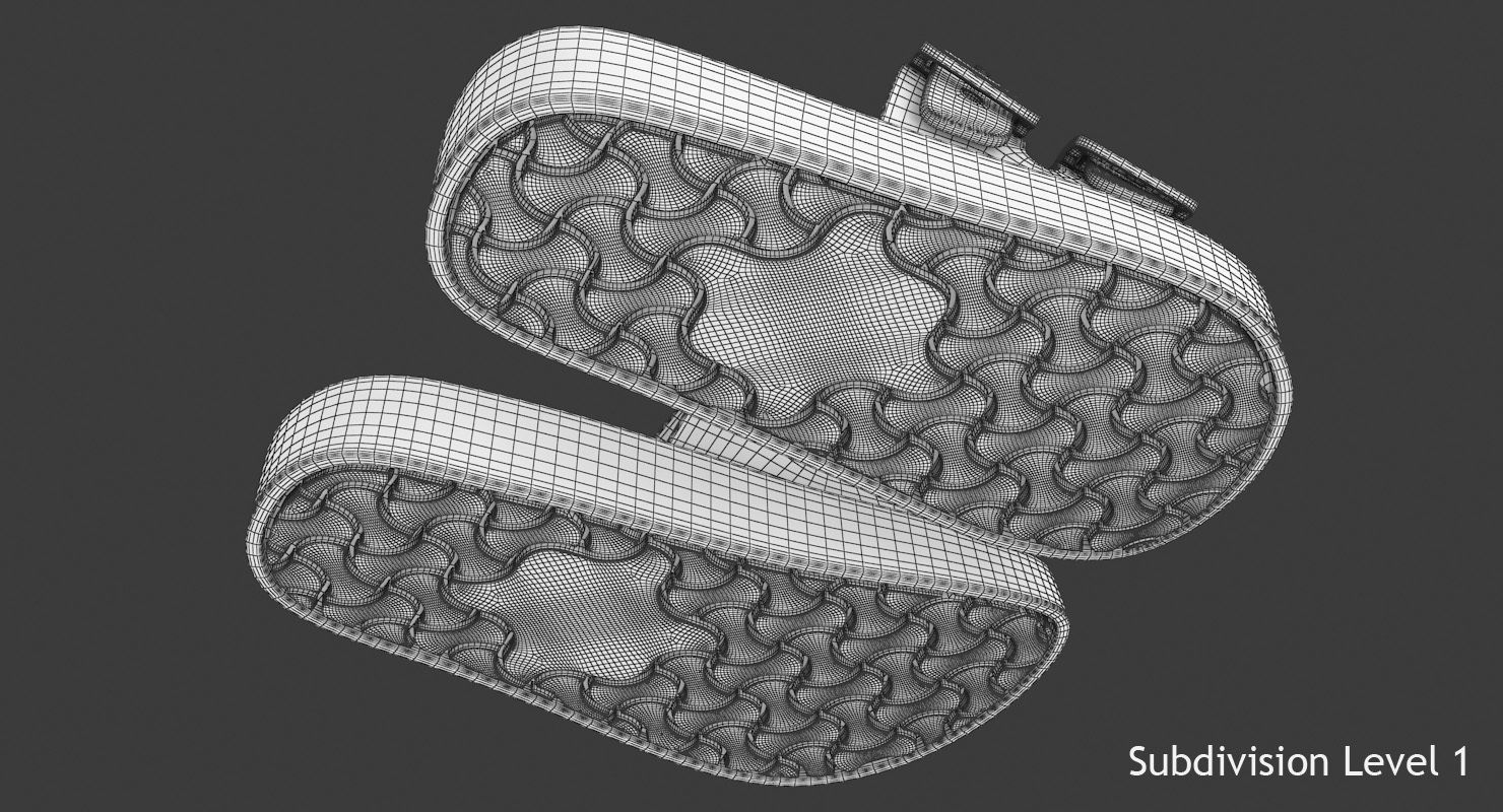 Children Sandals Low-poly 3D model_14