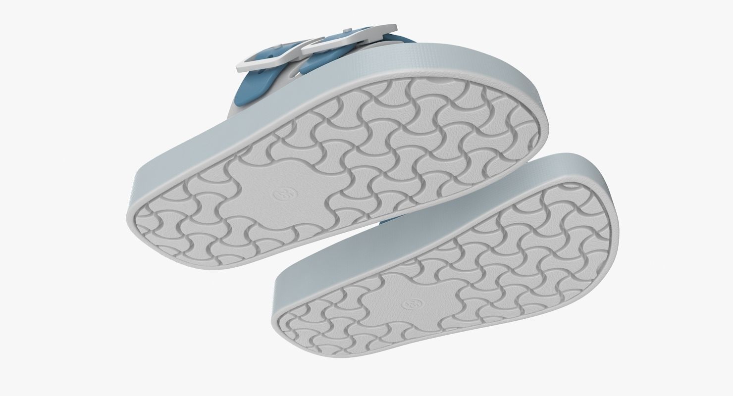 Children Sandals Low-poly 3D model_6