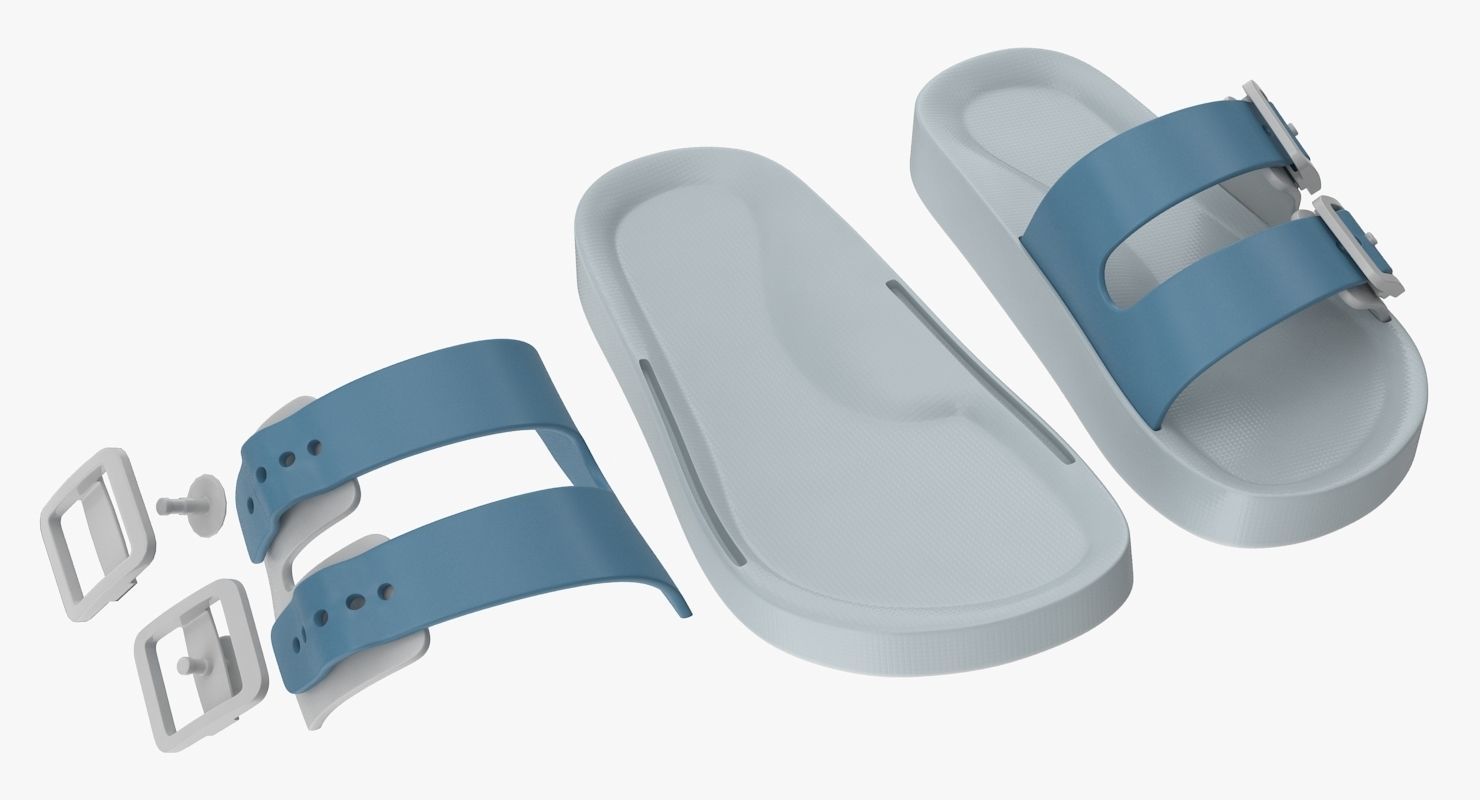 Children Sandals Low-poly 3D model_8