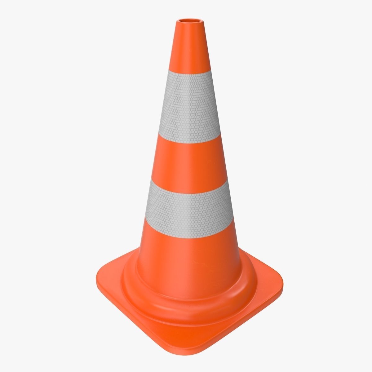 Traffic Cone Low-poly 3D model_1