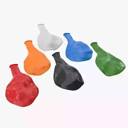 Flat Balloon Low-poly 3D model