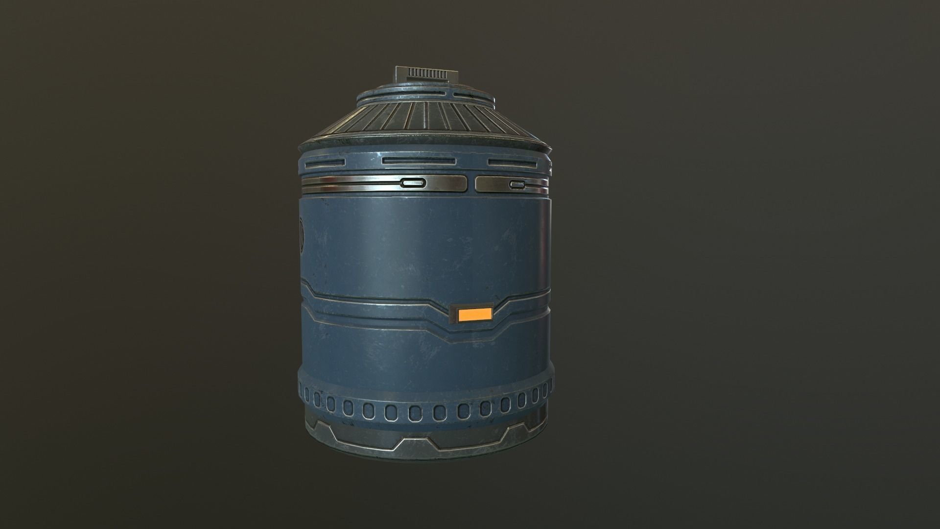 Sci FI Tank Low-poly 3D model_5