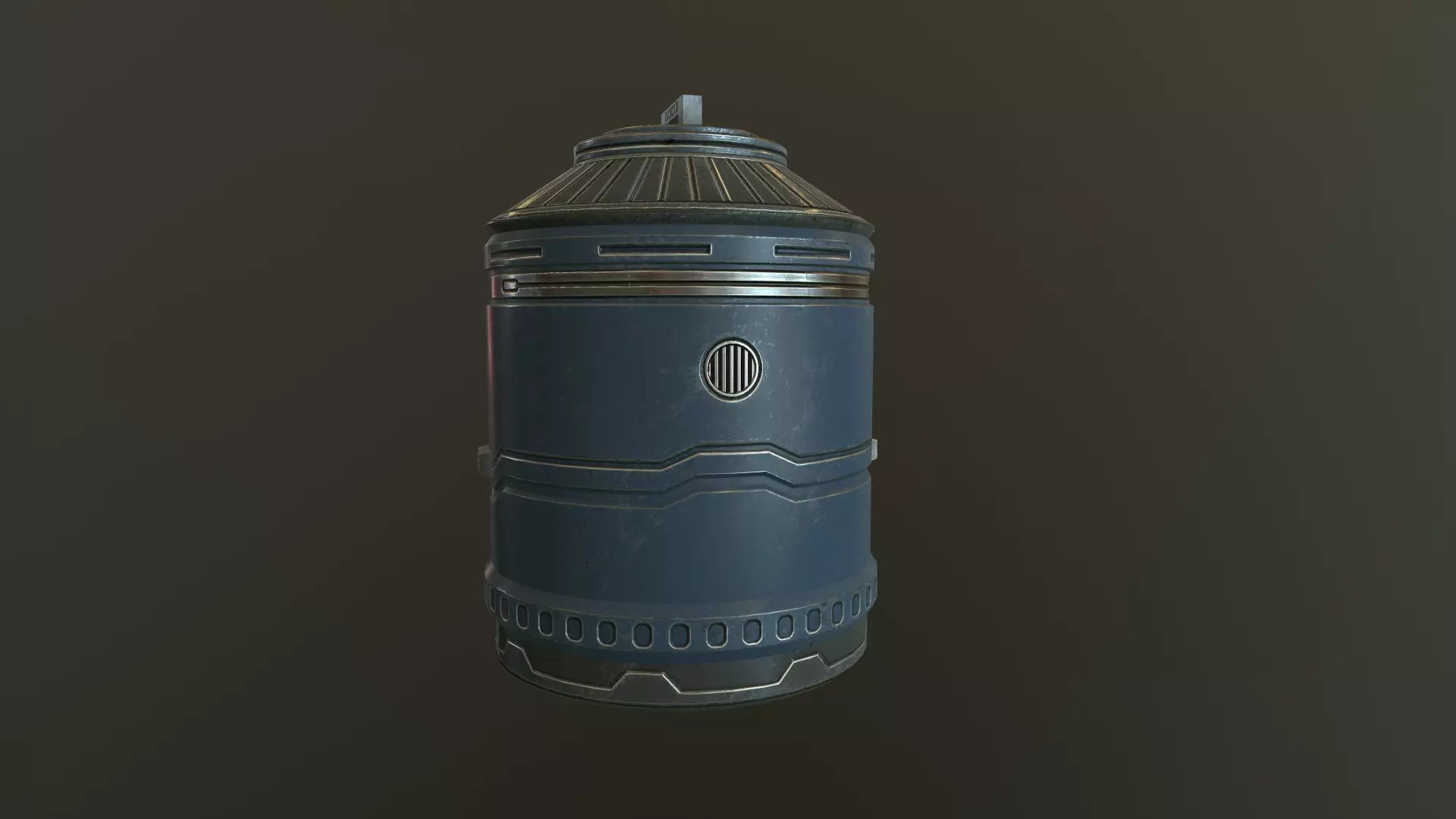 Sci FI Tank Low-poly 3D model_0