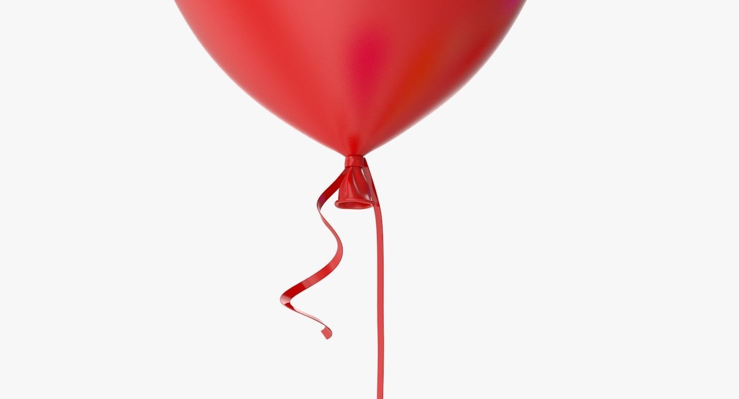 Alphabet on Balloons Low-poly 3D model_8