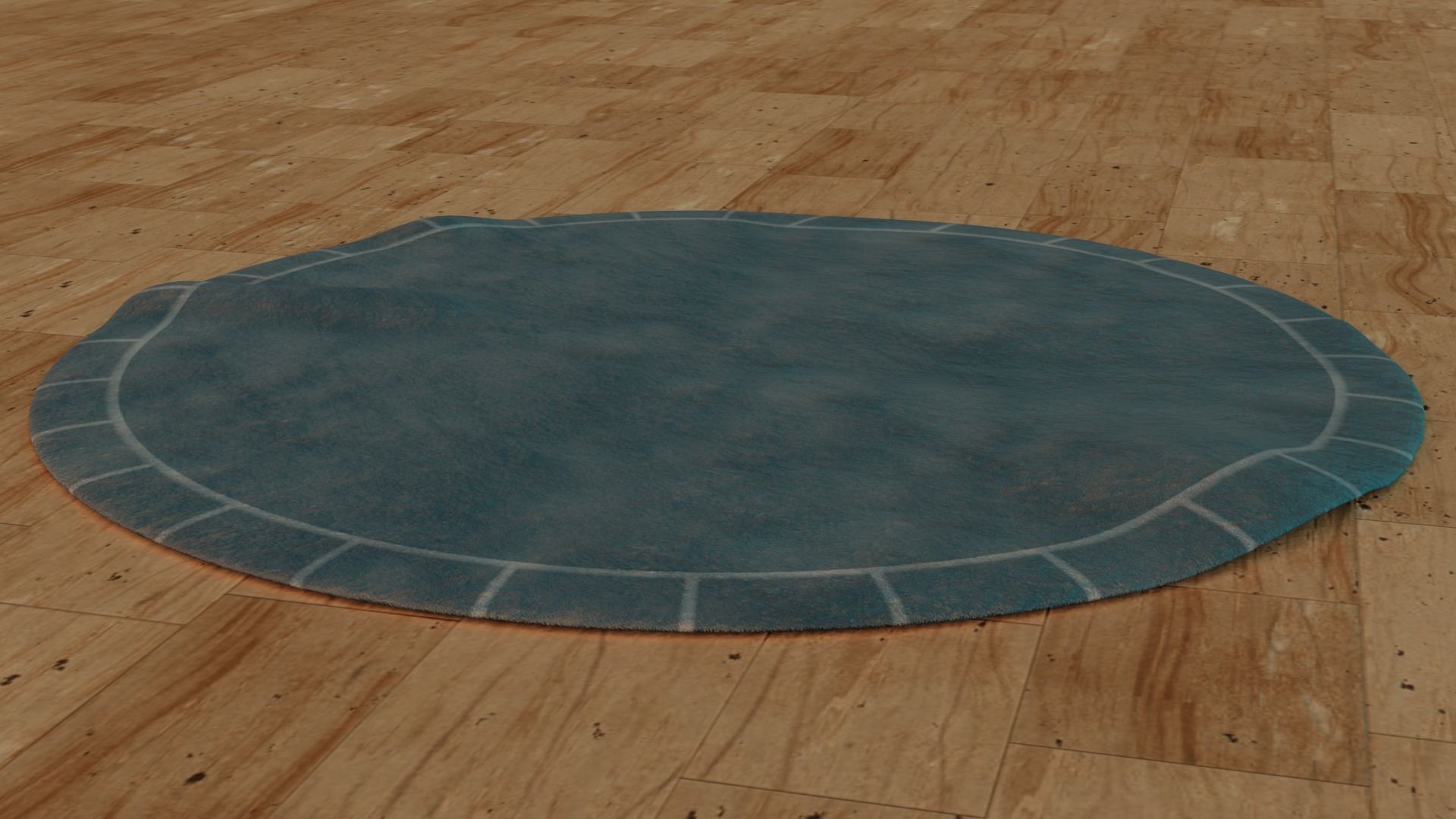 Circular Rug Low-poly 3D model_5
