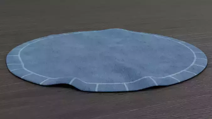 Circular Rug Low-poly 3D model
