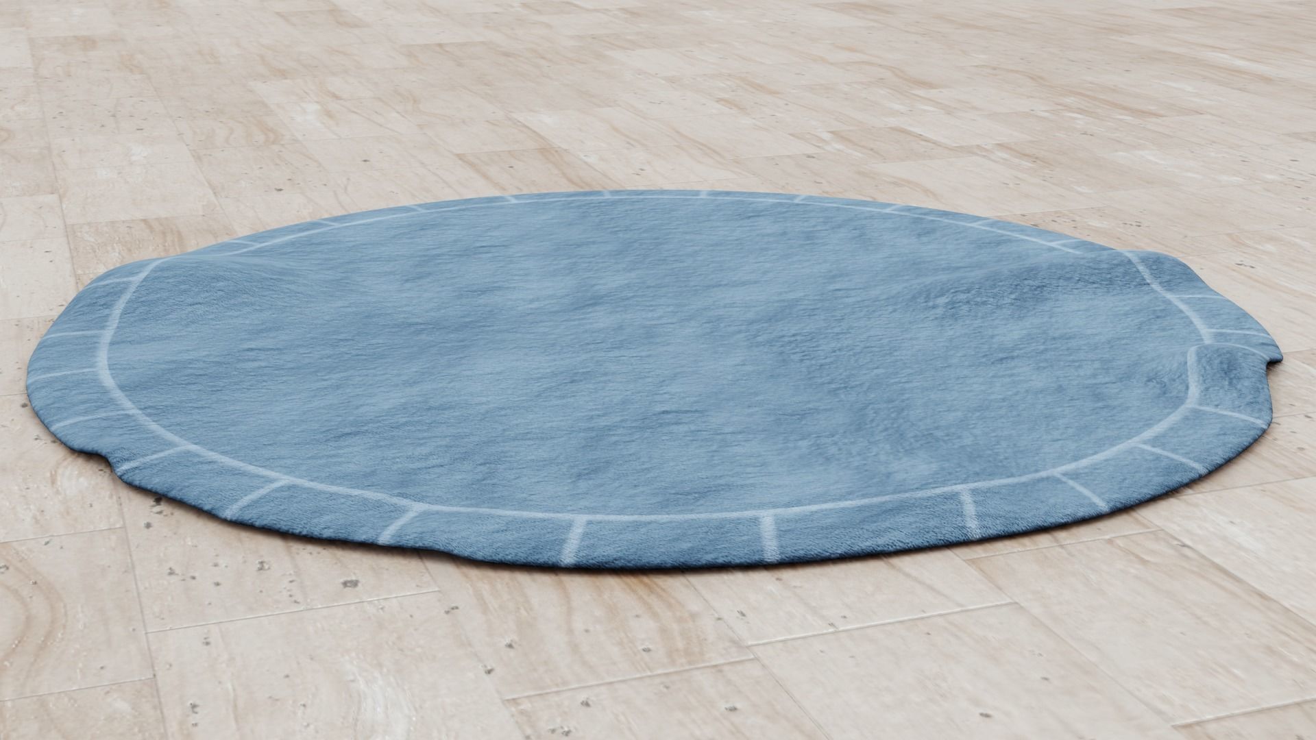 Circular Rug Low-poly 3D model_2