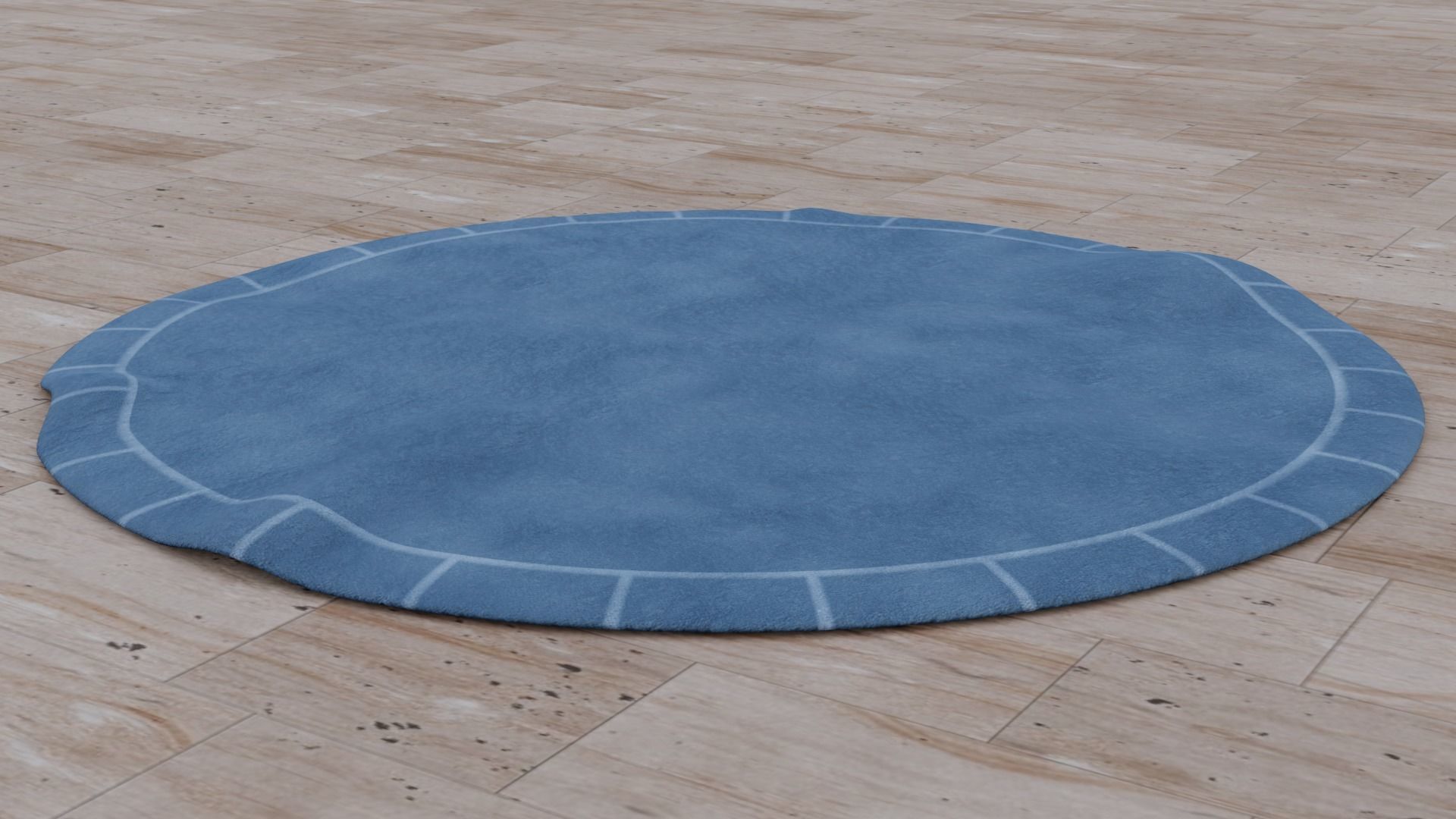 Circular Rug Low-poly 3D model_4