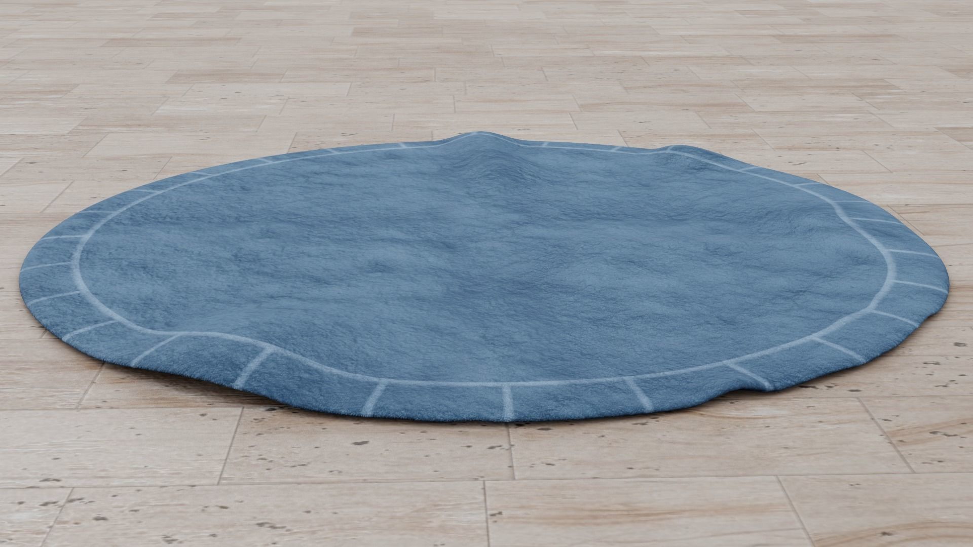 Circular Rug Low-poly 3D model_3