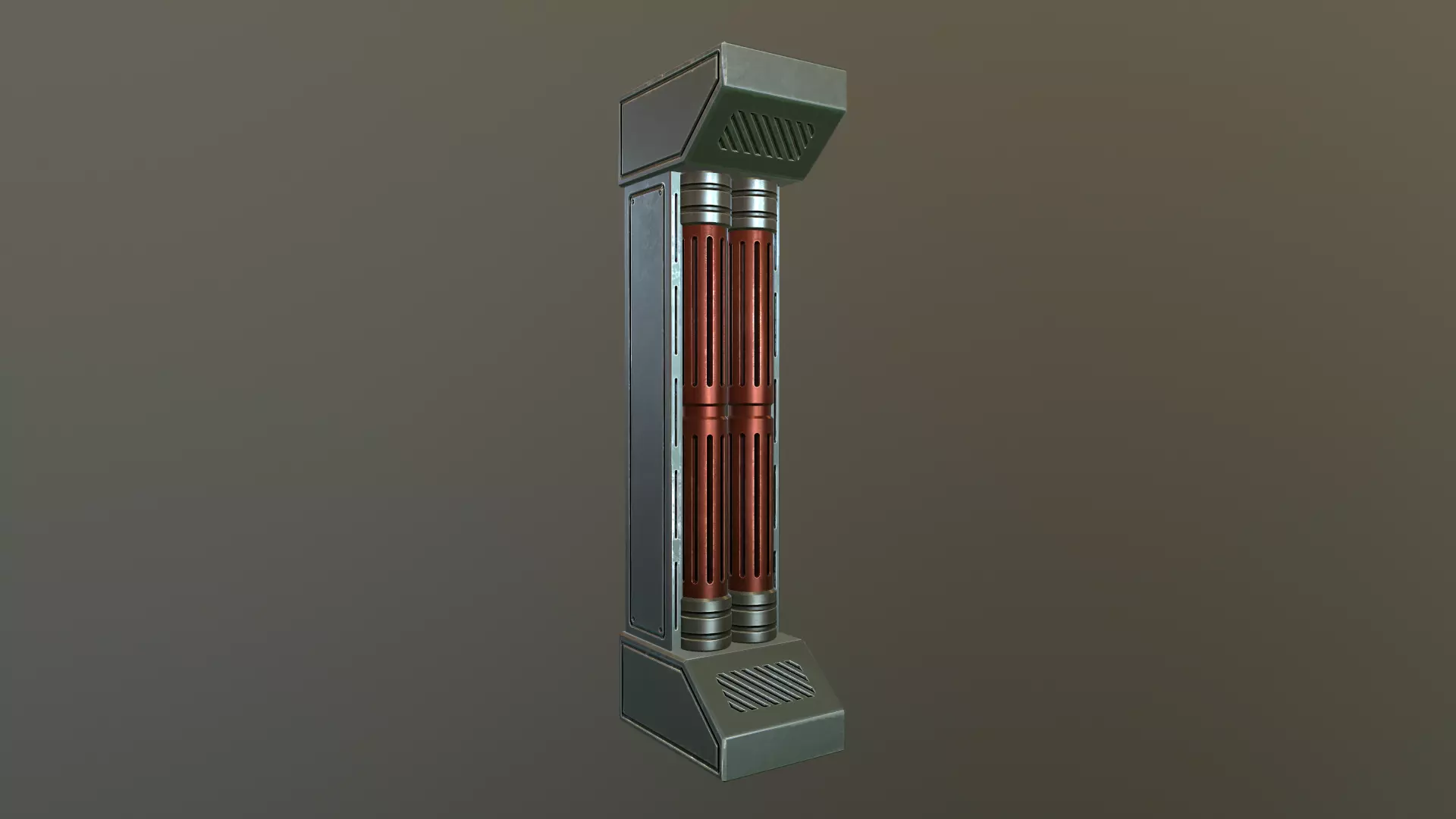 Sci Fi wall Divider Low-poly 3D model_0