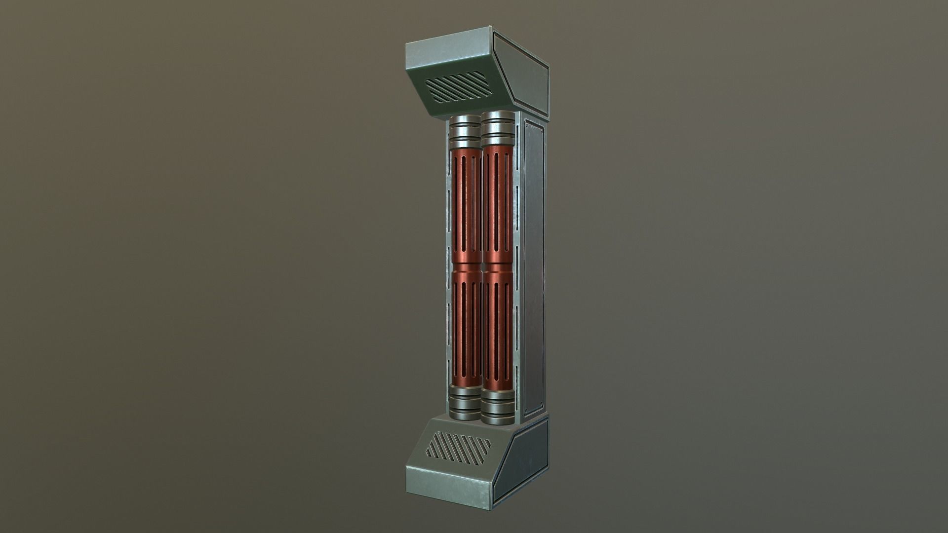 Sci Fi wall Divider Low-poly 3D model_3