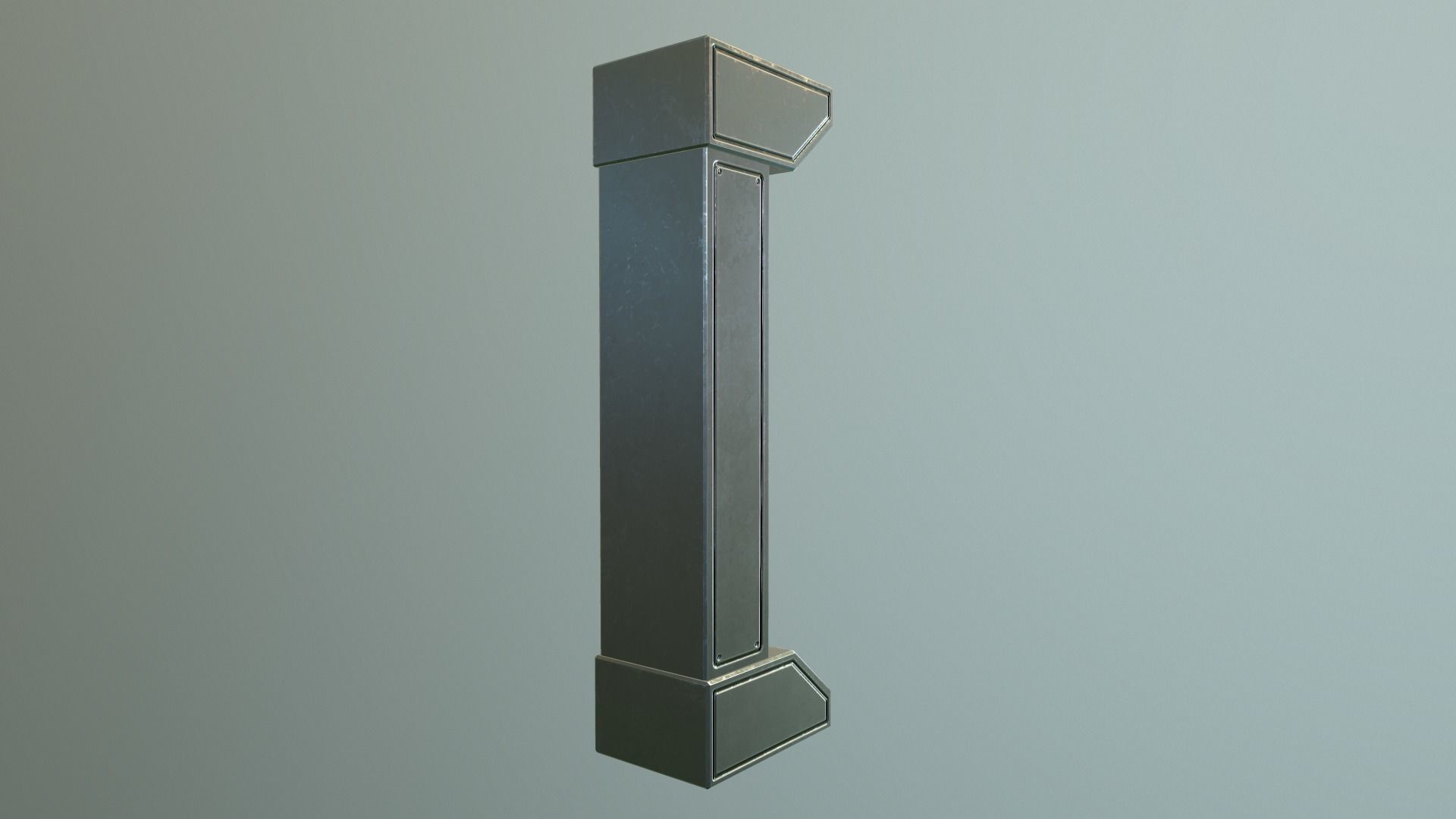 Sci Fi wall Divider Low-poly 3D model_5