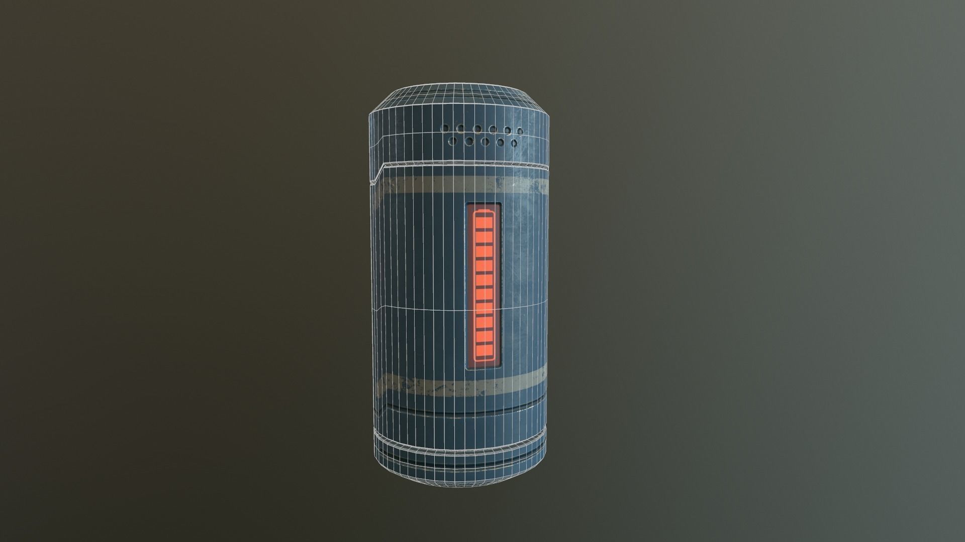 Sci Fi Power Cell Low-poly 3D model_2