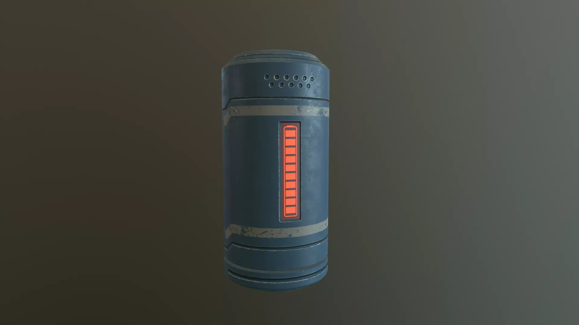 Sci Fi Power Cell Low-poly 3D model_0