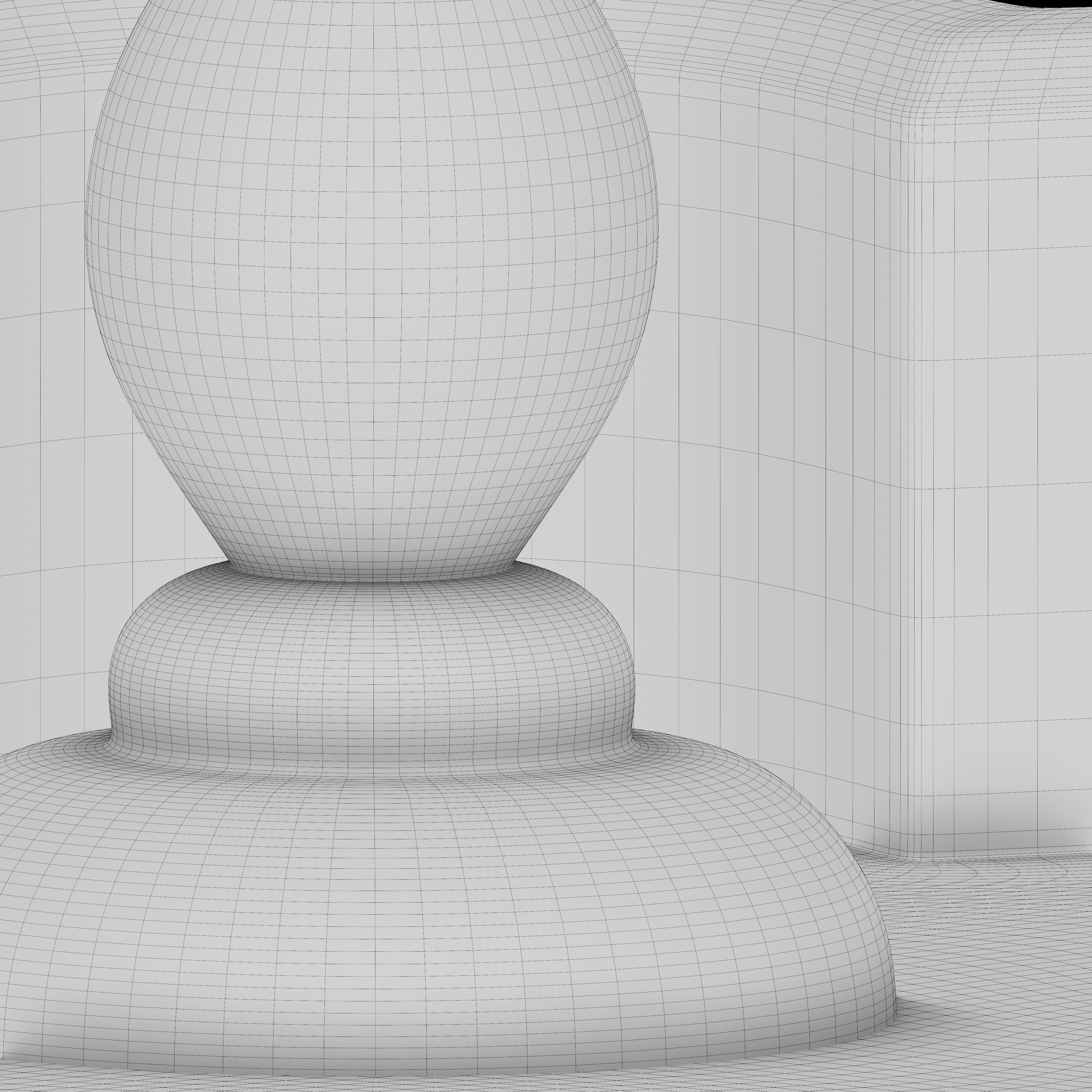 Octagonal mosaic fountain 3D model_8