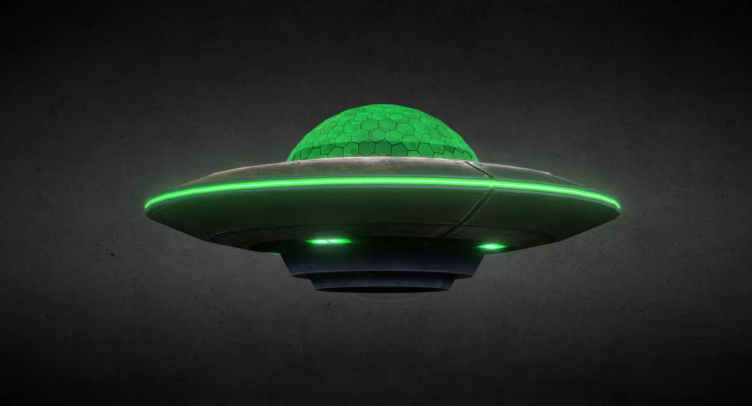UFO - Spaceship 3D print model 3D model Low-poly 3D model