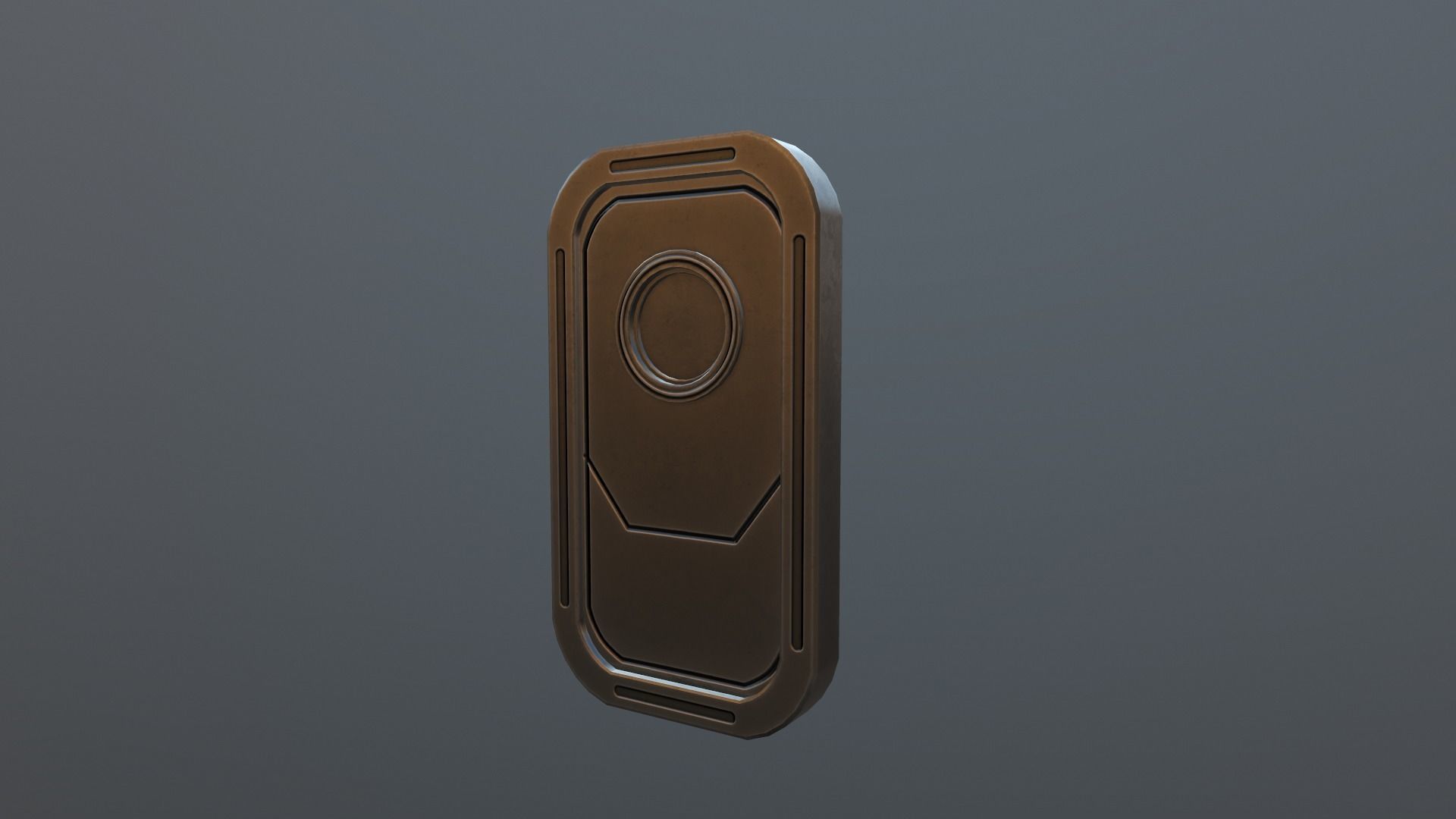 Sci Fi Door Low-poly 3D model_5