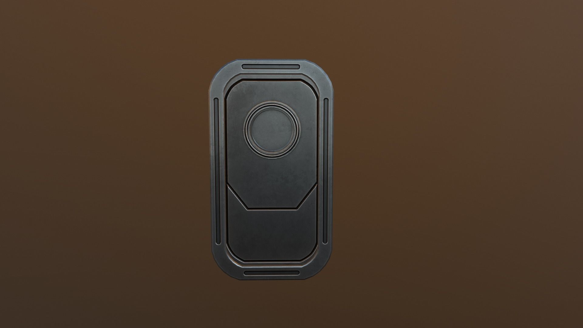 Sci Fi Door Low-poly 3D model_6