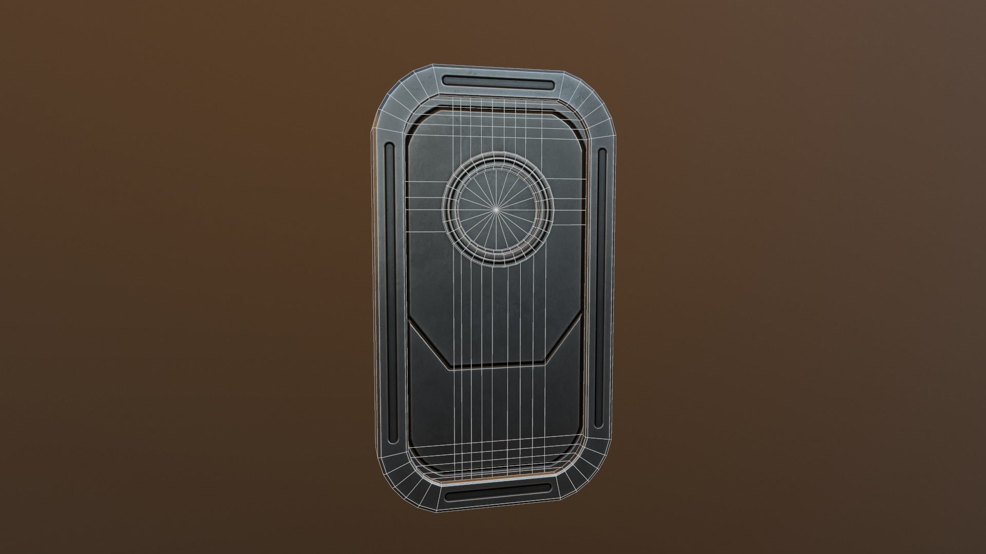 Sci Fi Door Low-poly 3D model_2
