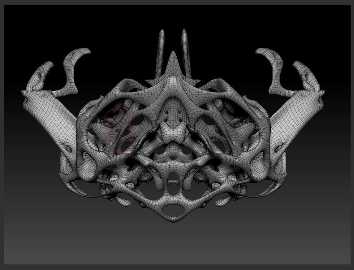 Chrome mask 01 3D model_2