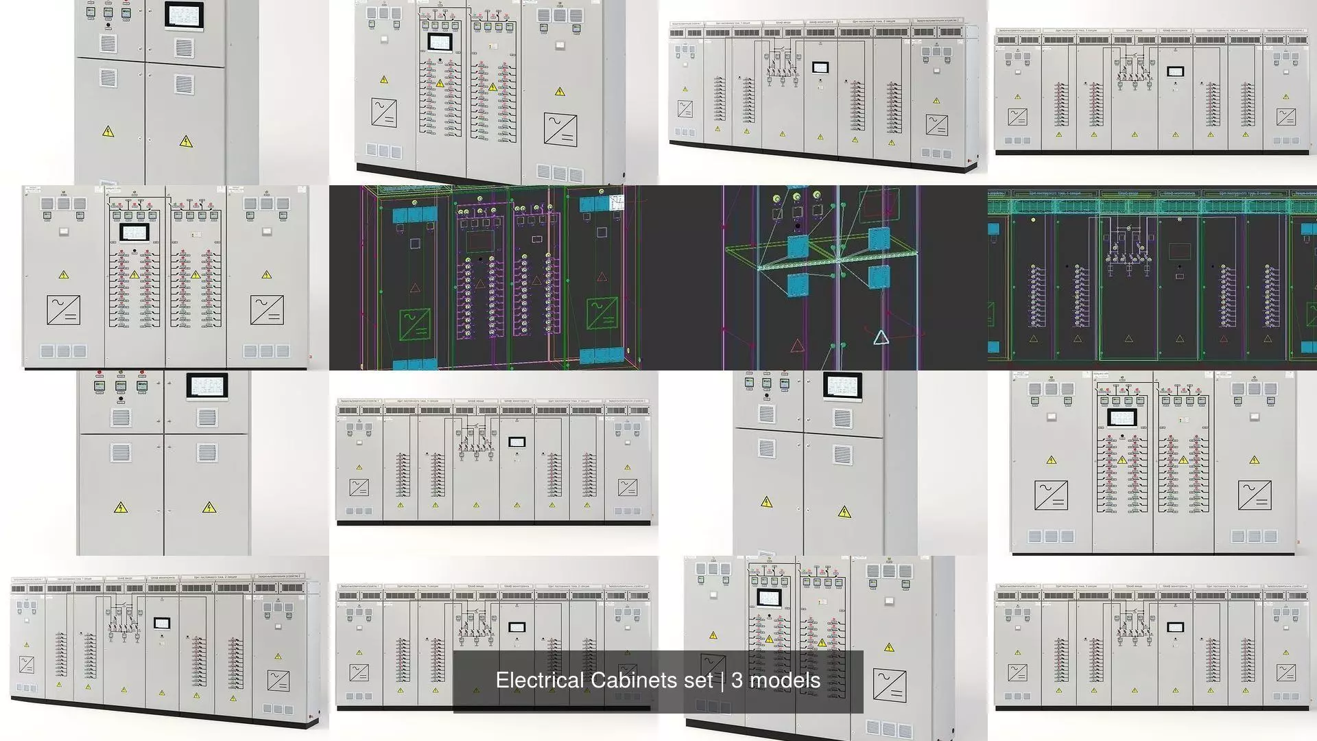Electrical Cabinets 3D Model Collection_1