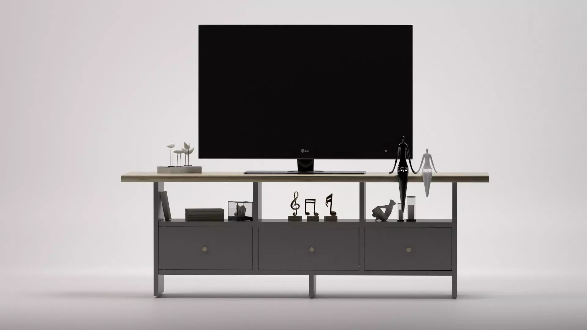 TV Stand SET LG Free 3D model