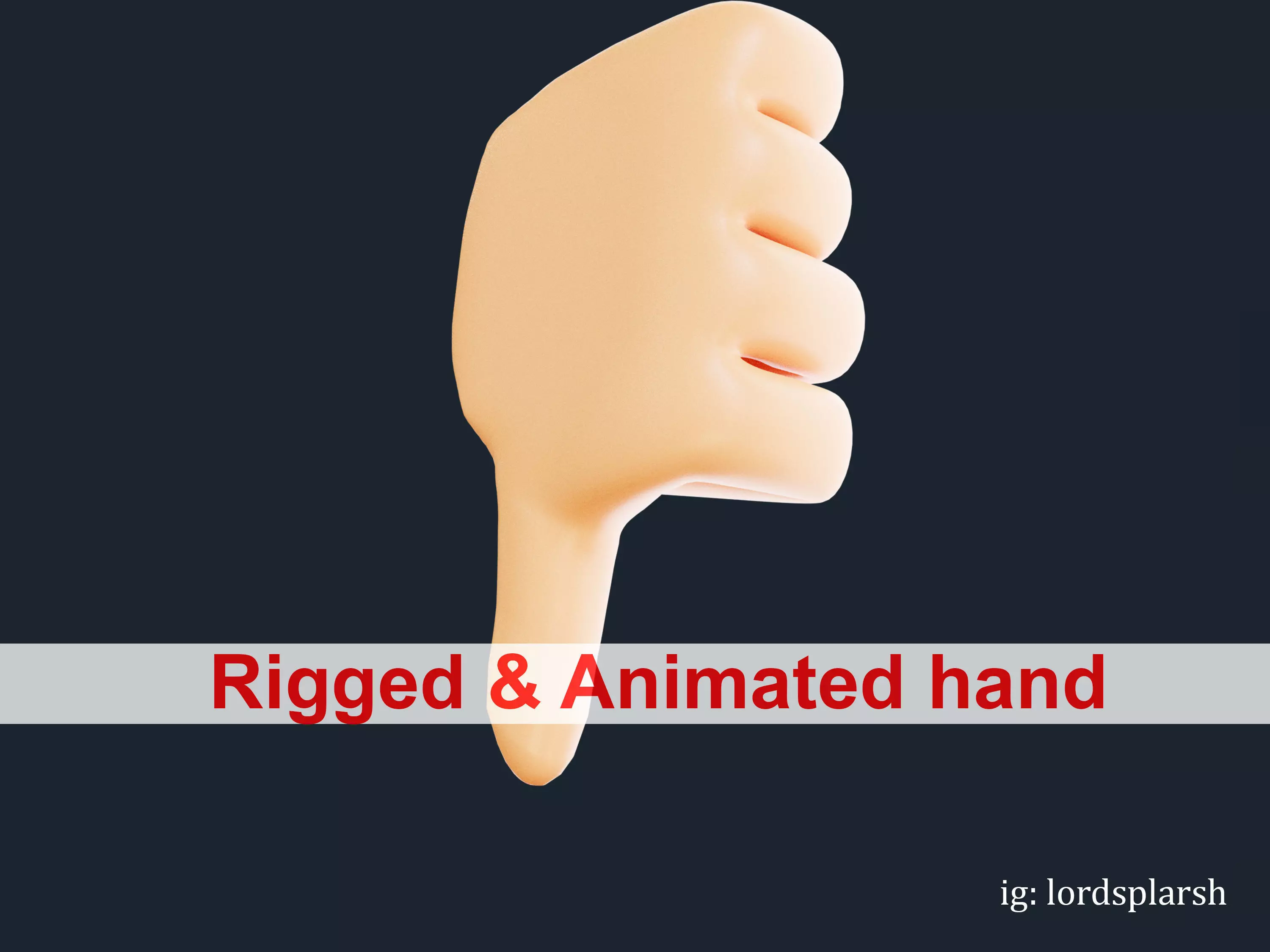 Animated Dislike 3D Emoji Low-poly 3D model_0