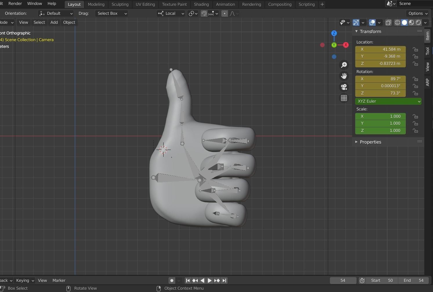 Like Hand 3D Emoji Thumbs UP Low-poly 3D model_6