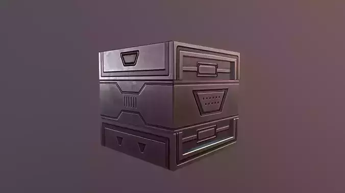 Sci Fi Metal Crate