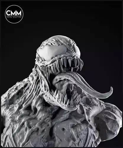 venom bust 3D print model