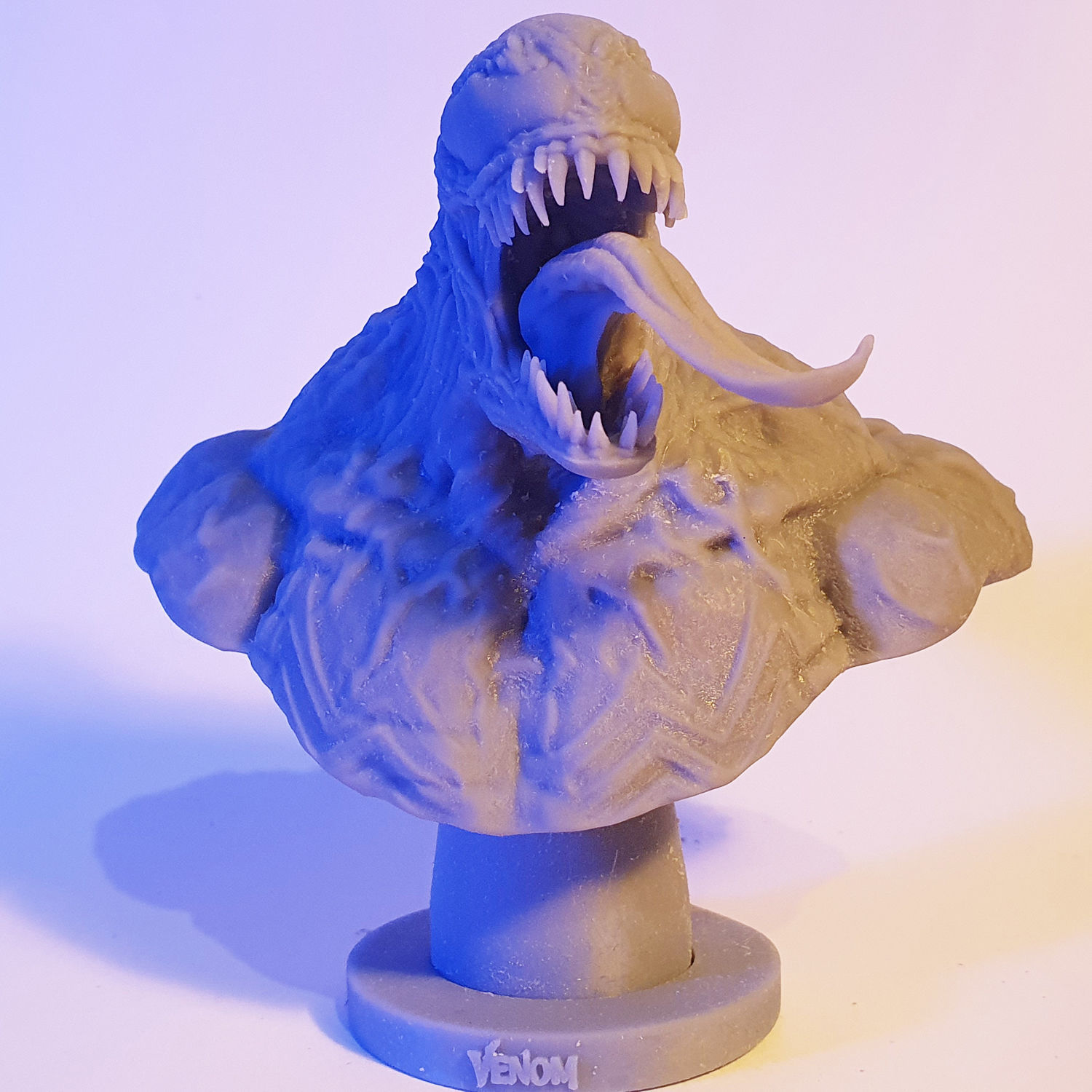 venom bust 3D print model_15