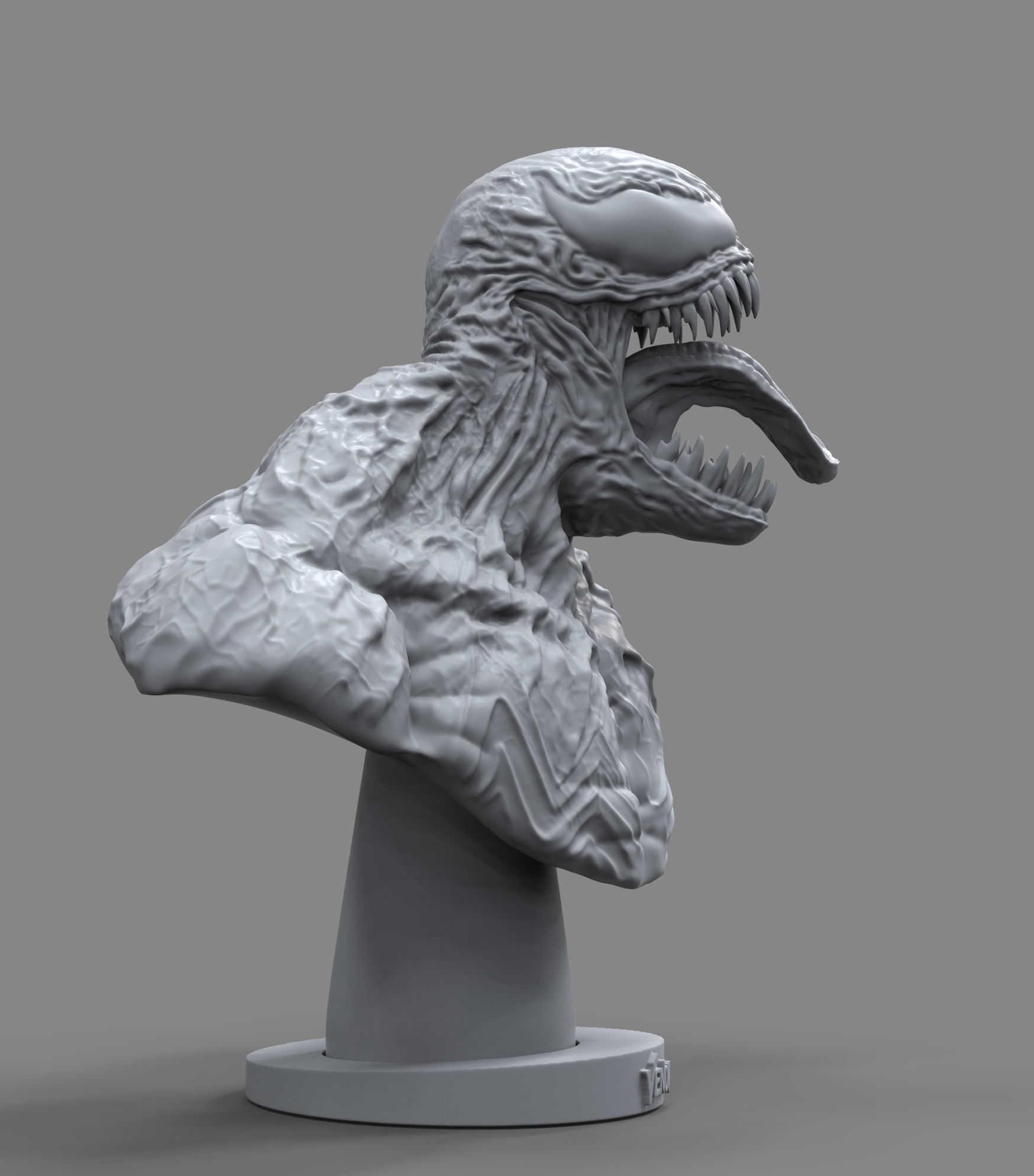 venom bust 3D print model_11
