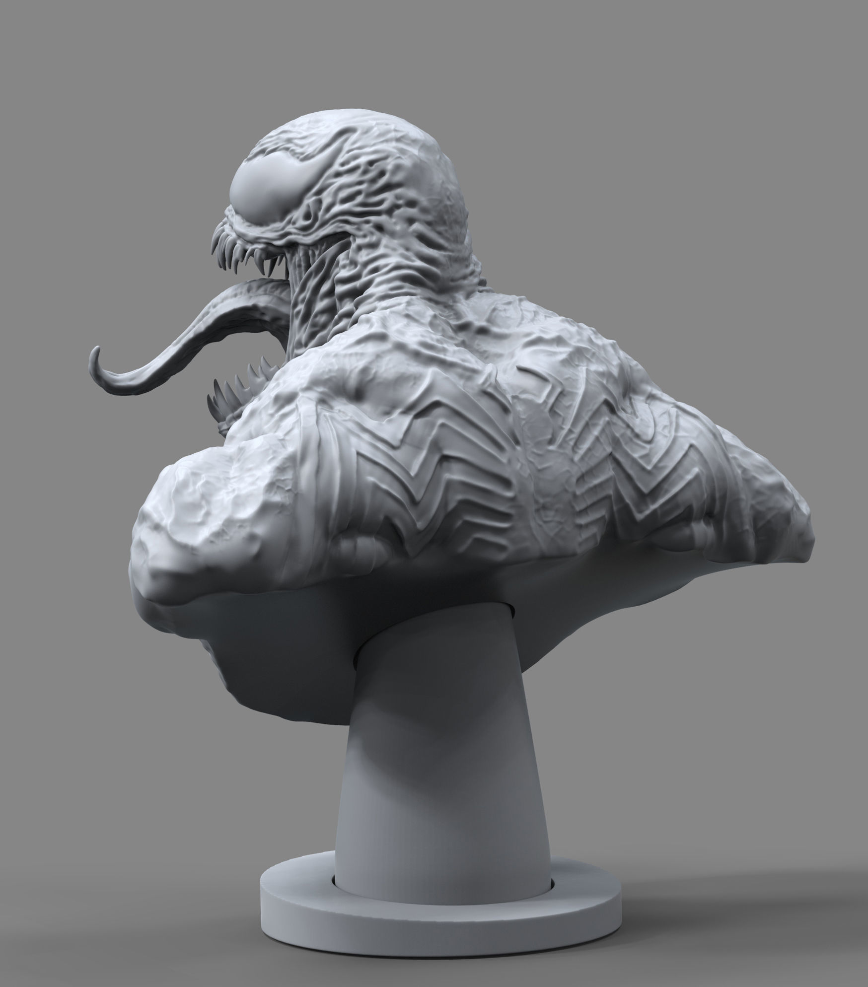 venom bust 3D print model_10
