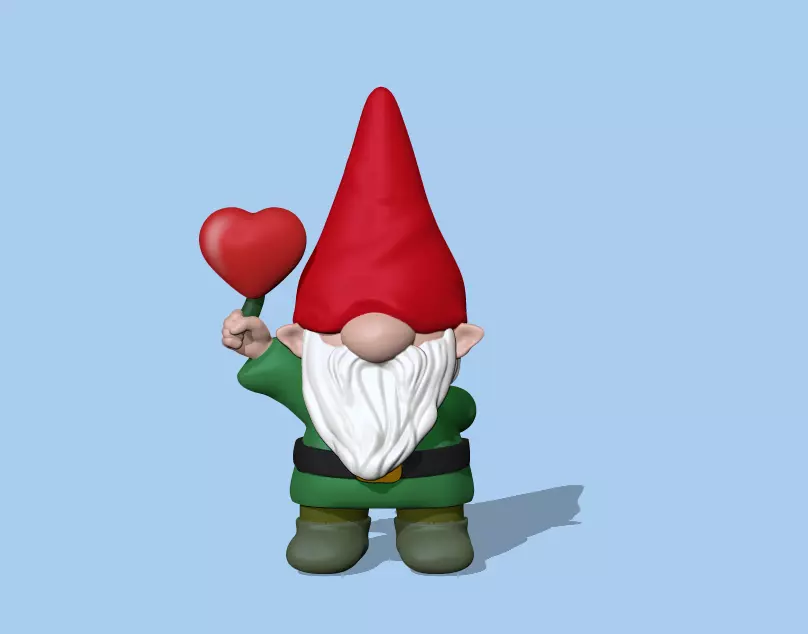 Gnome Heart - Valentine Day 3D print model_0