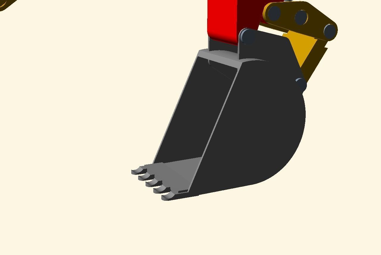 CAT JCB bachoe loader Low-poly 3D model_21