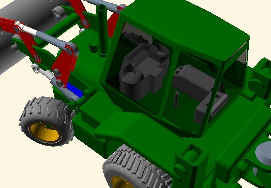 CAT JCB bachoe loader Low-poly 3D model_18